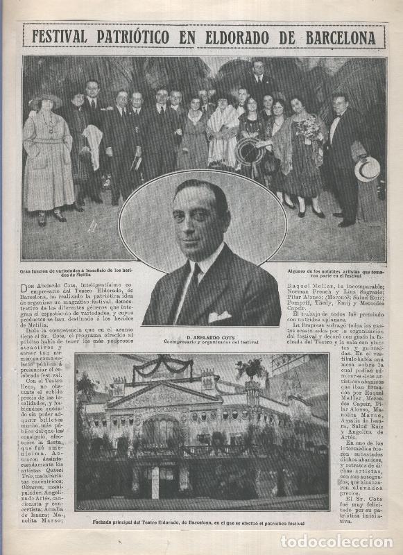 Postcards: Lamina 43: Festival patriotico en Eldorado de Barcelona - Varios