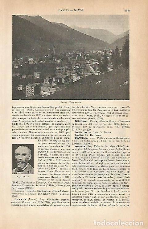 Postais: LAMINA ESPASA 2052: Vista general de Davos Suiza - Varios Autores