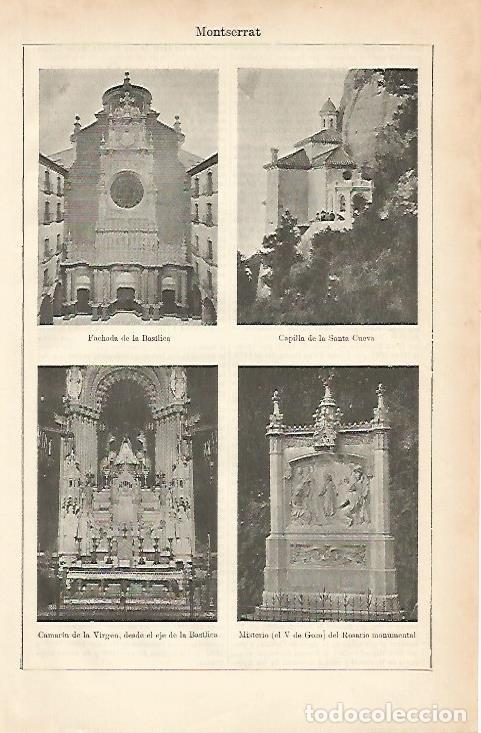 Postales: LAMINA ESPASA 8715: Abadia de Montserrat Barcelona - Varios