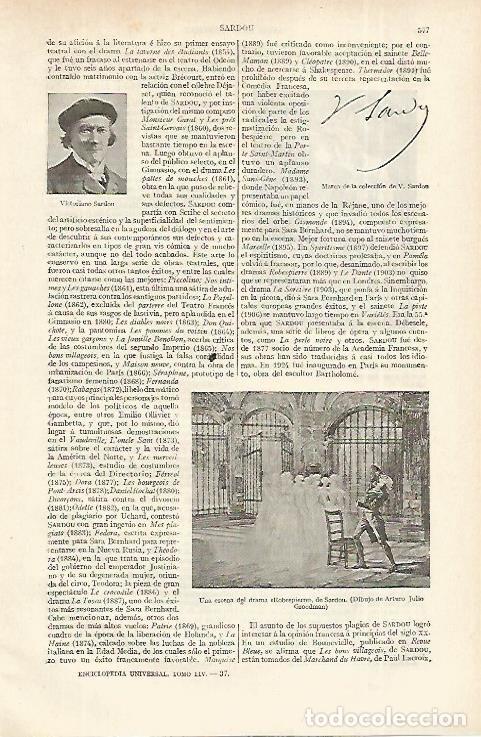 Postkarten: LAMINA ESPASA 12368: Victoriano Sardou - Varios