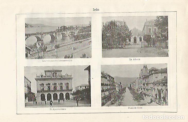 Postais: LAMINA ESPASA 20845: Vistas de Irun Guipuzcoa - Varios