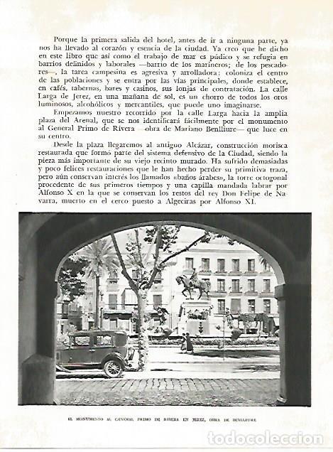 Postales: LAMINA 10810: Monumento a Primo de Rivera en Jerez - Jose Maria Peman. Fotografias de Ramon Dimas