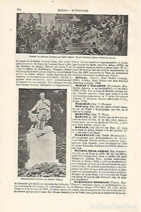 Postcards: LAMINA ESPASA 18540: Estatua de Hans Makart en Viena - Varios