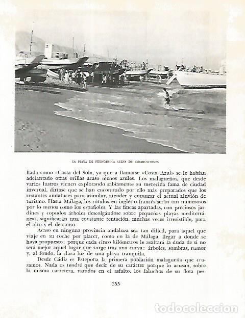 Postales: LAMINA 10842: Playa de Fuengirola - Jose Maria Peman. Fotografias de Ramon Dimas