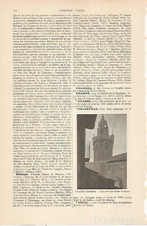 Postais: LAMINA ESPASA 22426: Torre de Santa Maria la Mayor en Uncastillo Zaragoza - Varios