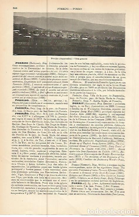 Postais: LAMINA ESPASA 10534: Vista de Porri&ntilde;o Pontevedra - Varios