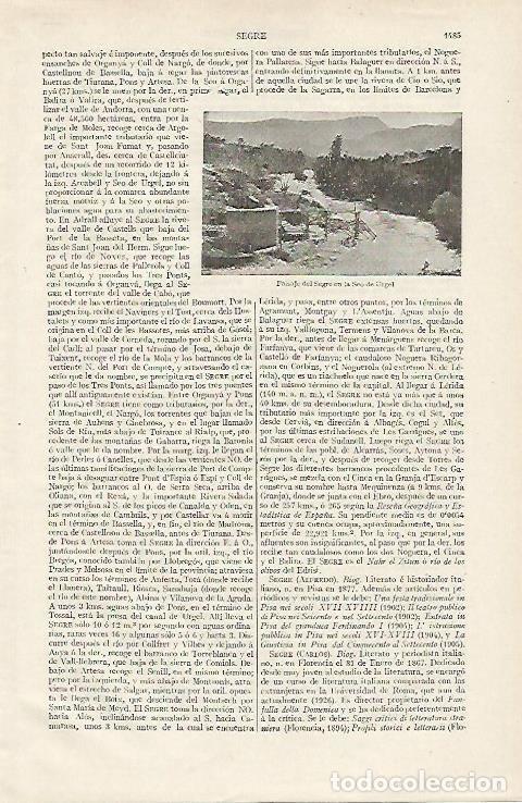 Postkarten: LAMINA ESPASA 12524: Paisaje del Segre en la Seu d Urgell Lleida - Varios
