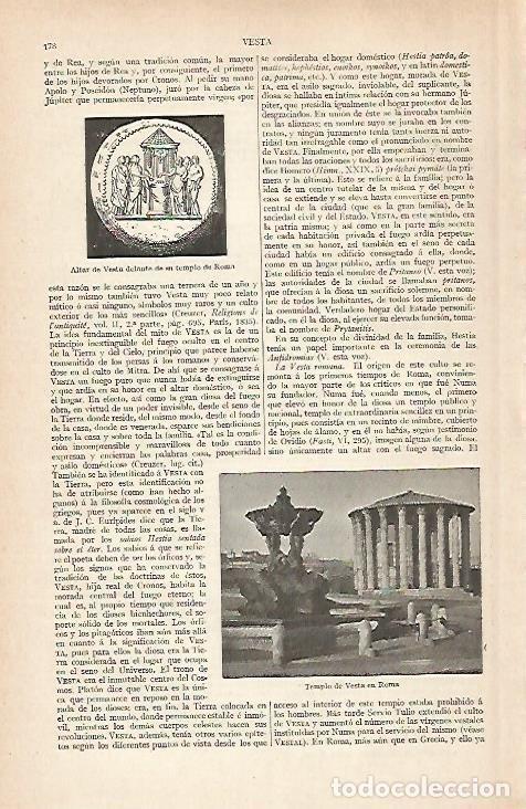 Postkarten: LAMINA ESPASA 28861: Altar de Vesta en Roma - Varios
