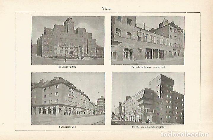 Postkarten: LAMINA ESPASA 28974: Escuela Maternal Sandleitengasse y Bebelhof en Viena - Varios