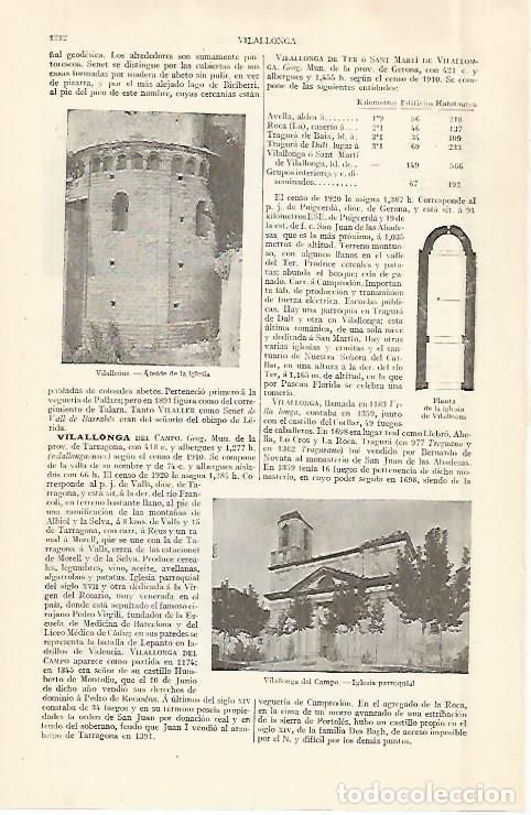 Postales: LAMINA ESPASA 29015: Iglesia de Vilalleons Barcelona - Varios