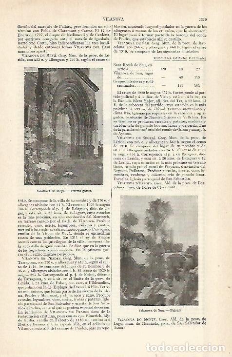 Postkarten: LAMINA ESPASA 29020: Puerta gotica en Vilanova de Meya Lleida - Varios