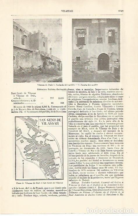 Postkarten: LAMINA ESPASA 29026: Castillo de Vilassar de Dalt Barcelona - Varios