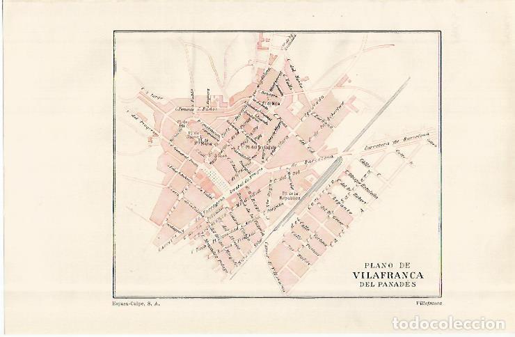 Postkarten: LAMINA ESPASA 29062: Plano de Vilafranca del Penedes Barcelona - Varios