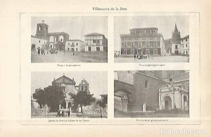Cartes Postales: LAMINA ESPASA 29093: Vistas de Villanueva de la Jara Cuenca - Varios