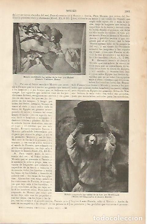 Postcards: LAMINA ESPASA 5318: Moises por Rembrandt y Rafael - Varios Autores