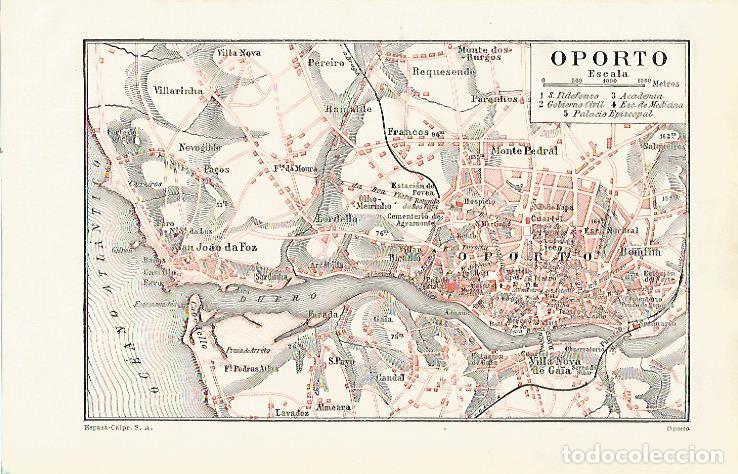 Postcards: LAMINA ESPASA 21427: Plano de Oporto Portugal - Varios