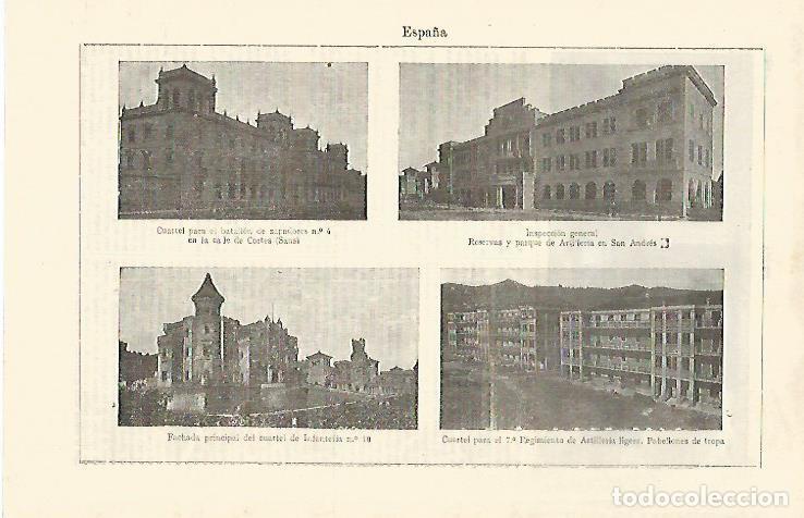 Cartoline: LAMINA ESPASA 29167: Cuarteles militares de Barcelona - Varios