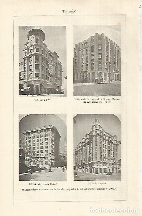 Postcards: LAMINA ESPASA 29233: Edificios de los arquitectos Tereiro y Estelles en La Coru&ntilde;a - Varios