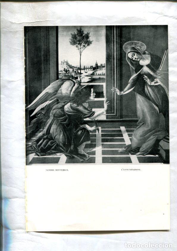 Postales: LEI racconti della vita di Maria: Lamina 31: L'annunziazione por Sandro Botticelli -