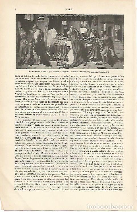 Postais: LAMINA ESPASA 1062: La muerte de Maria obra de Wohlgemut - Varios Autores