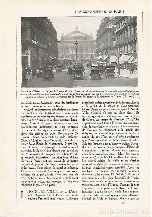 Postales: LAMINA 7398: Avenue de l Opera en Paris - Varios