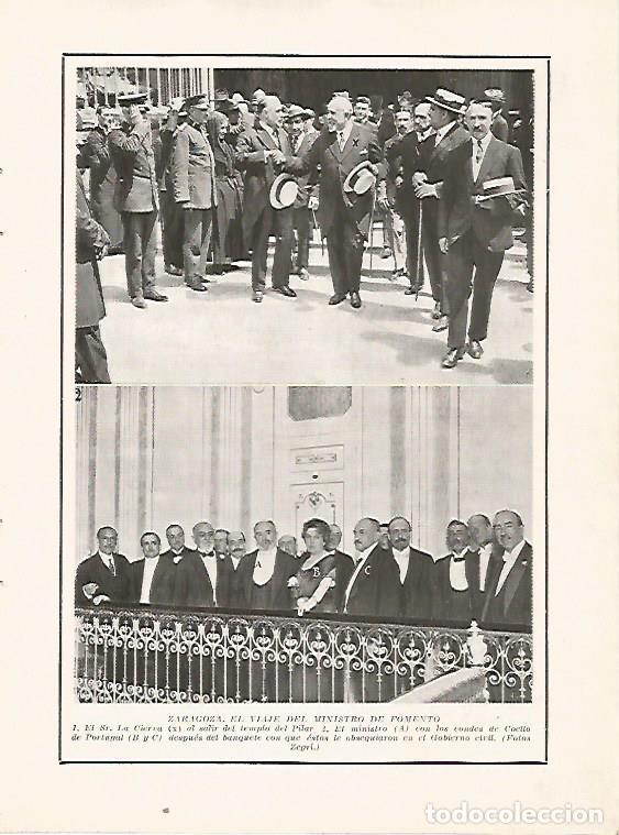 Postcards: LAMINA BLANCO Y NEGRO 7496: El ministro de Fomento en Zaragoza - Varios