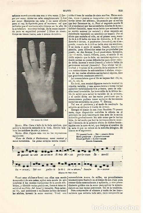 Postales: LAMINA ESPASA 18639: La mano de Liszt - Varios