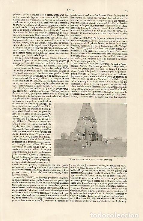Cartoline: LAMINA ESPASA 19198: Villa de los Gordianos en Roma - Varios