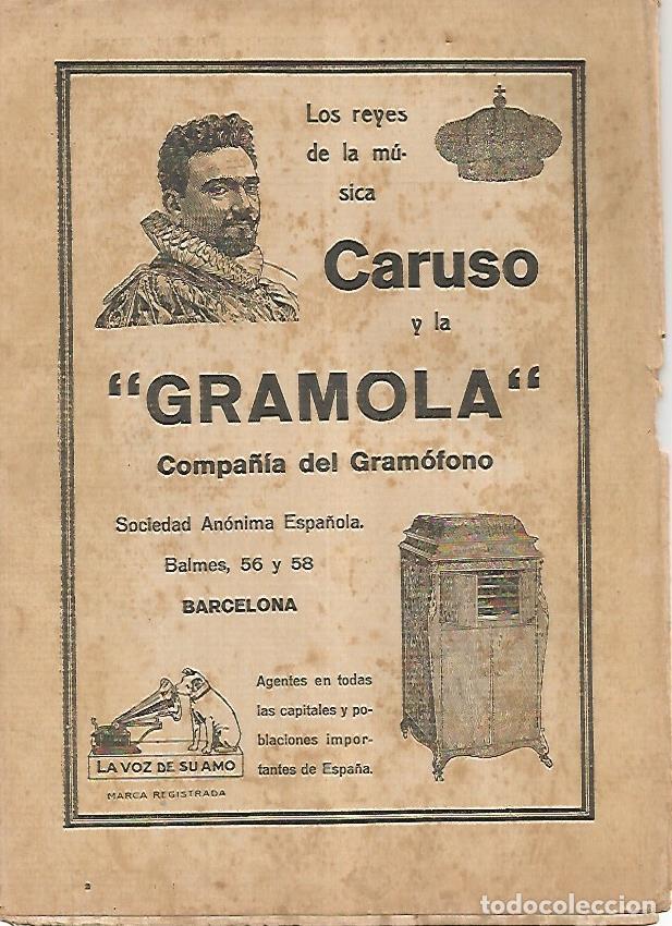 Cartoline: LAMINA BLANCO Y NEGRO 7599: Publicidad de Caruso y La Gramola - Varios