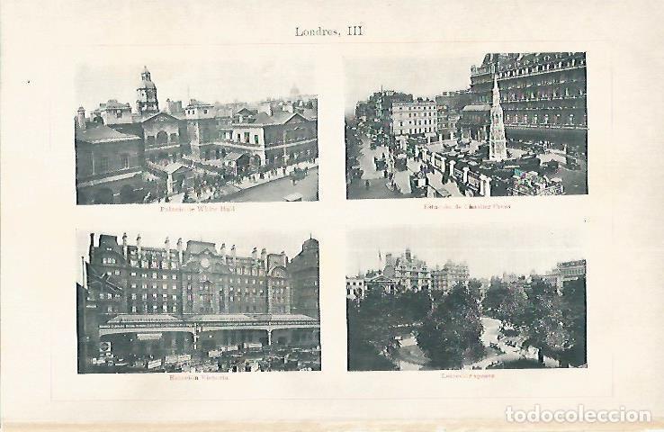 Postais: LAMINA ESPASA 1888: Vistas diversas de Londres (en total 8 imaganes) - Varios Autores