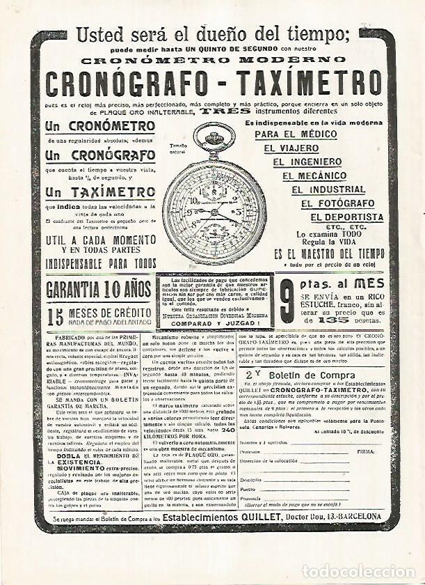Postales: LAMINA BLANCO Y NEGRO 7596: Publicidad de Cronometro moderno - Varios