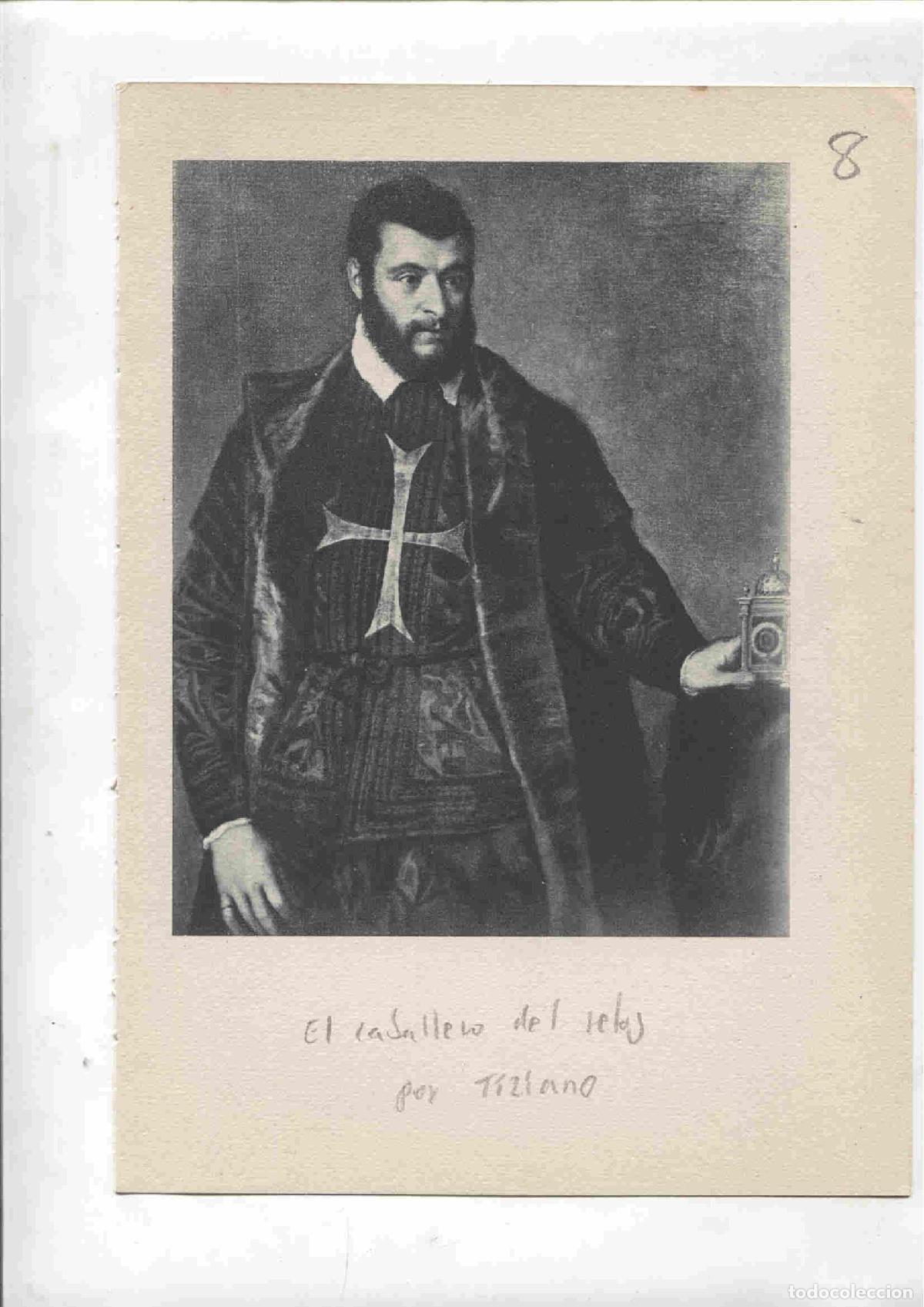 Postkarten: Lamina 08: El caballero del reloj (Tiziano) y La dama del armino (El Greco)