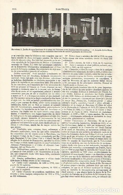 Postales: LAMINA ESPASA 19153: Fuentes luminosas en Barcelona - Varios