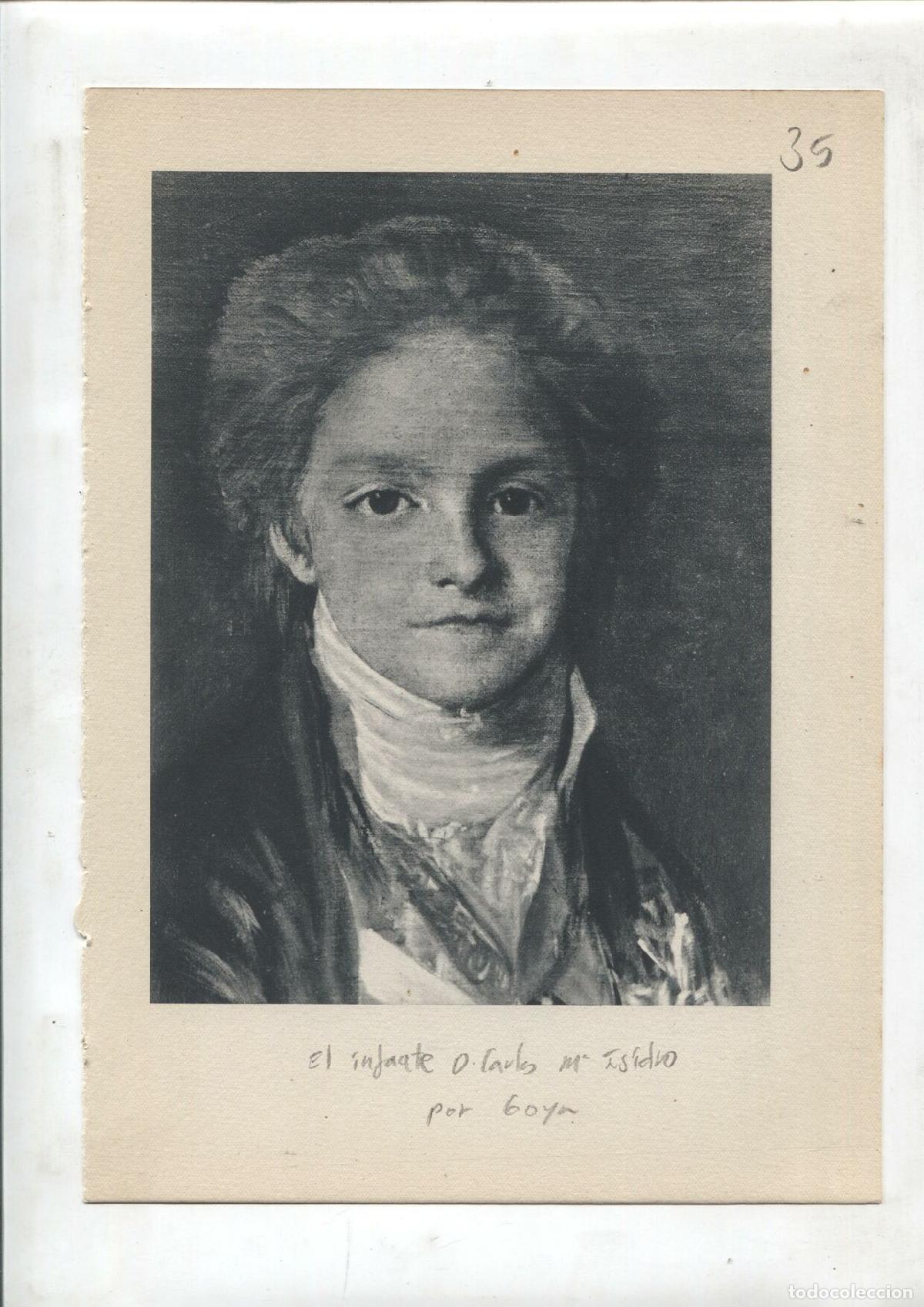Postales: Lamina 35: El infante D.Carlos M&ordf; Isidro (Goya) y La duquesa Cayetana de Alba (Goya)