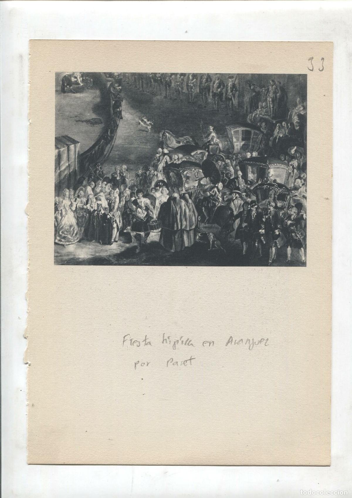 Postkarten: Lamina 33: Fiesta hipica en Aranjuez (Paret) y Carlota Joaquina, infanta de espa&ntilde;a y reina de portug