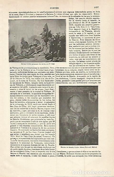 Postales: LAMINA ESPASA 15072: Hernan Cortes - Varios