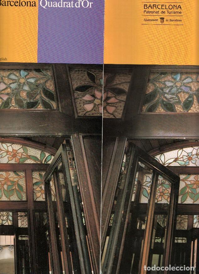 Cartoline: Triptico Turistico: BARCELONA QUADRAT D,OR - (1990 Patronato de Turismo Barcelona) - Fotos de Eugeni