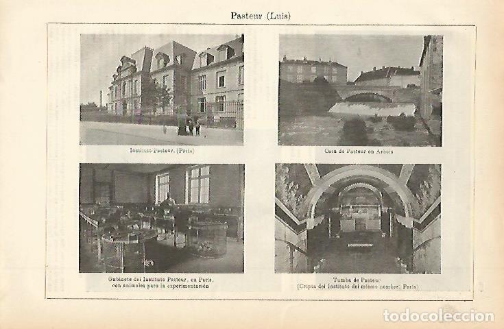 Postales: LAMINA ESPASA 002338: Estancias de Louis Pasteur - Varios Autores