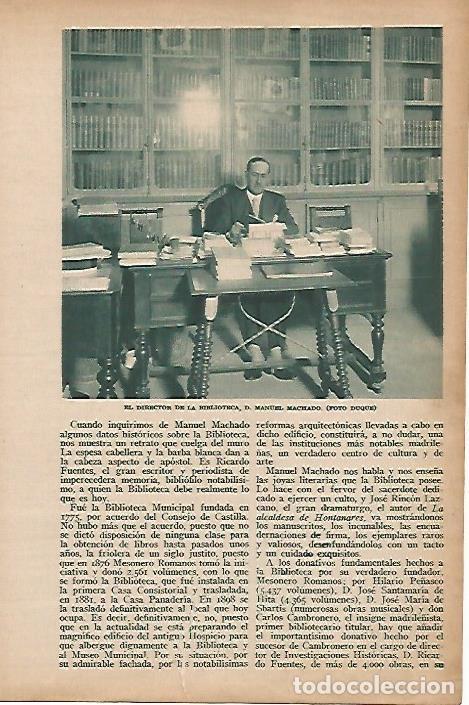 Cartoline: LAMINA BLANCO Y NEGRO 7729: Manuel Machado director de la Biblioteca del Ayuntamiento de Madrid - Va