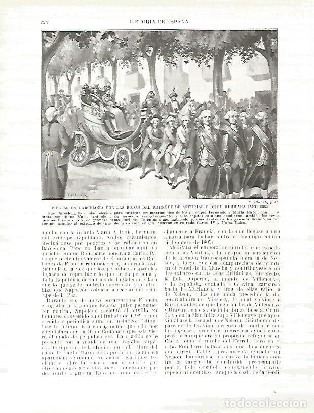 Cartoline: LAMINA 4377: Fiestas en Barcelona por las bodas del Principe de Asturias y de su hermana en 1802 - M