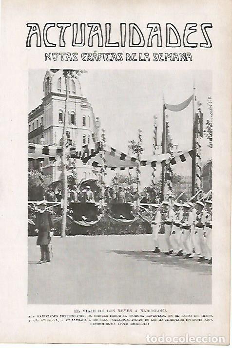 Postkarten: LAMINA BLANCO Y NEGRO 7788: Los Reyes en el Paseo de Gracia de Barcelona - Varios