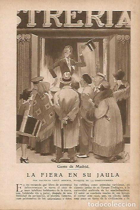 Postais: LAMINA BLANCO Y NEGRO 7866: Gente en Madrid dibujo de Ramirez - Varios