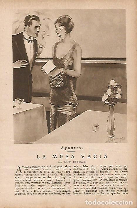 Postcards: LAMINA BLANCO Y NEGRO 8055: La mesa vacia dibujo de Ramirez - Varios