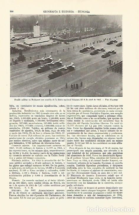 Postais: LAMINA ESPASA 29405: Desfile militar en Budapest el 4 abril de 1963 - Varios