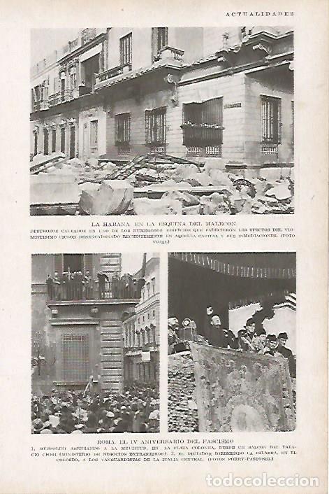 Cartoline: LAMINA BLANCO Y NEGRO 8125: Malecon de LA Habana y Aniversario del Fascismo en Roma - Varios