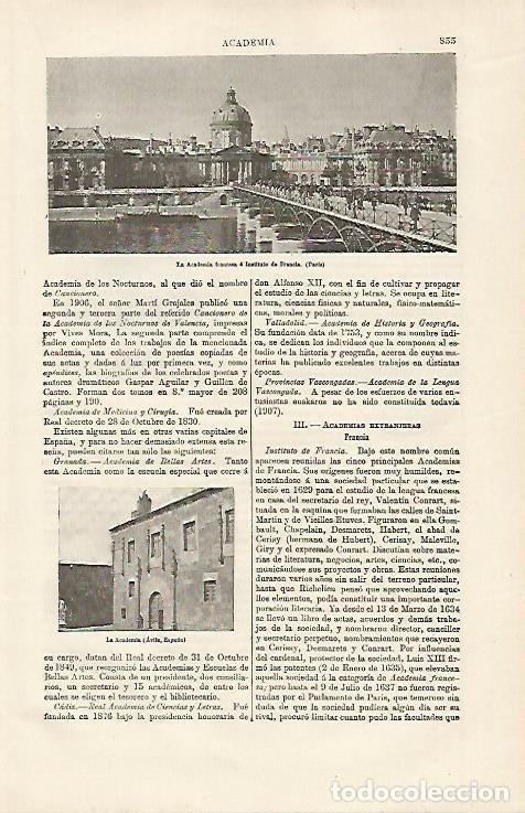 Postcards: LAMINA ESPASA 13211: Academia Francesa en Paris - Varios