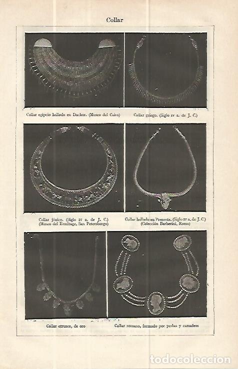 Postais: LAMINA ESPASA 13972: Collar de Egipto Etruria Roma y Grecia - Varios