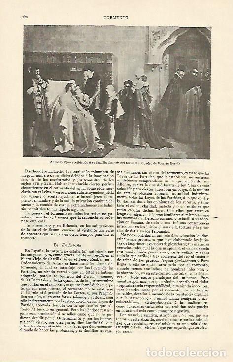Postcards: LAMINA ESPASA 1320: Antonio Perez recibiendo a su familia cuadro de Vicente Borras - Varios Autores