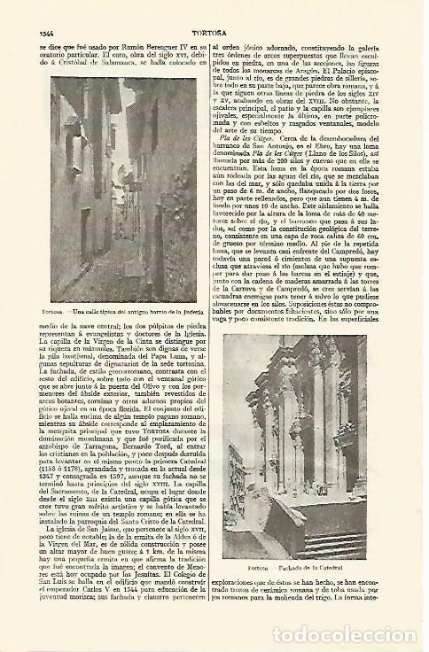 Postcards: LAMINA ESPASA 1379: Vistas de Tortosa Tarragona - Varios Autores