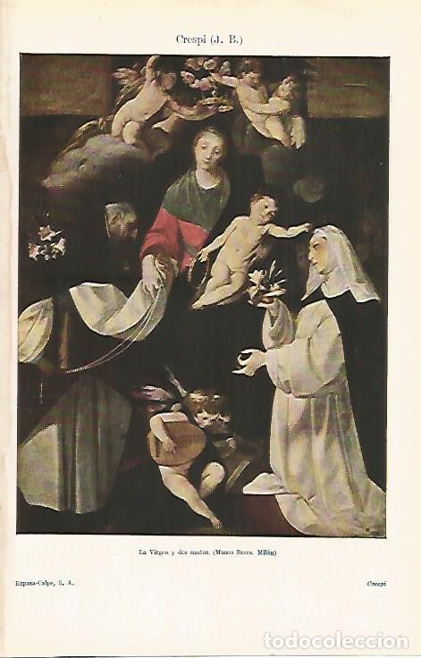 Cartoline: LAMINA ESPASA 29720: La Virgen y dos santos por Crespi - Varios